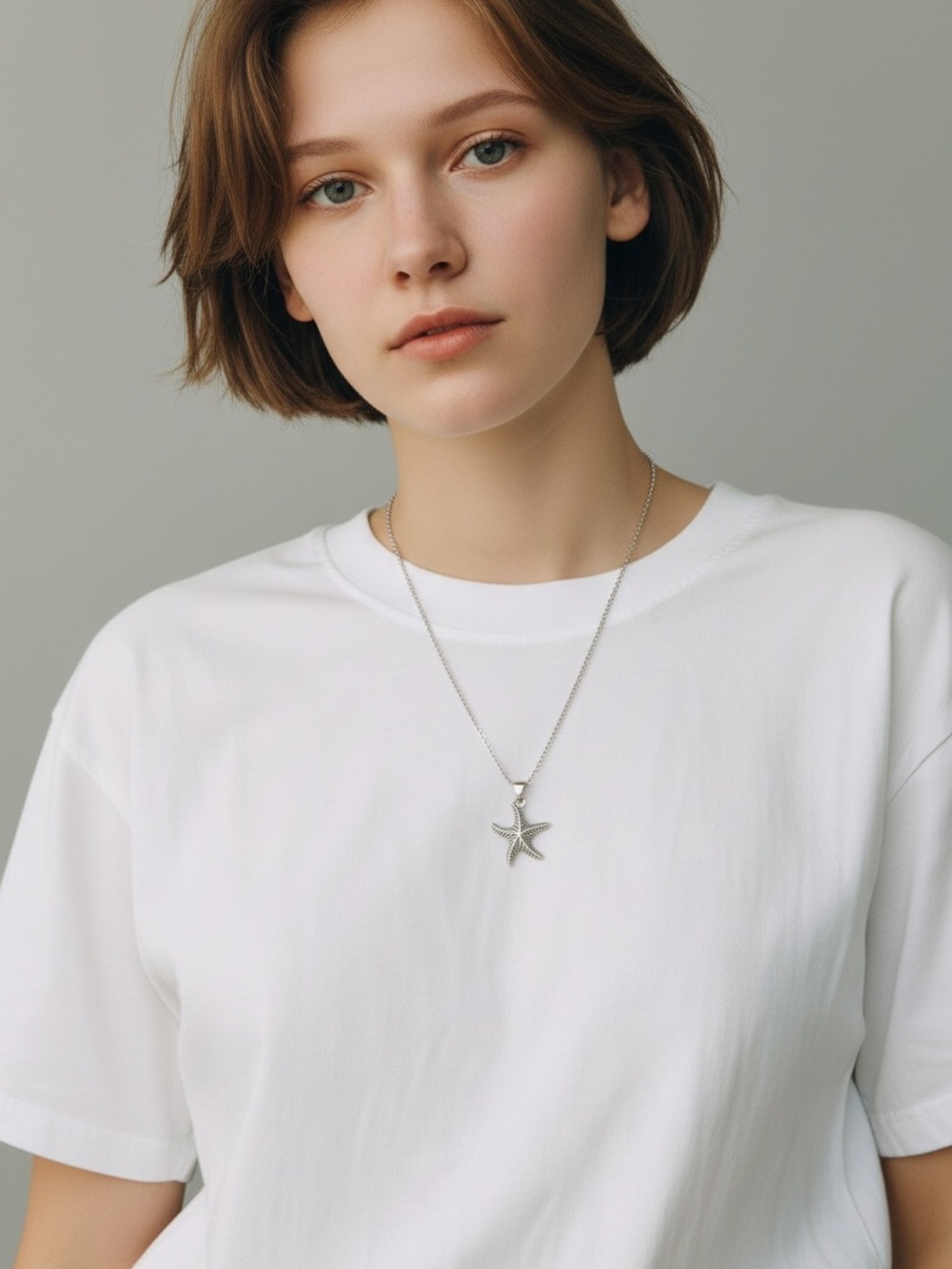 Effy Silver Starfish Pendant Necklace NIP